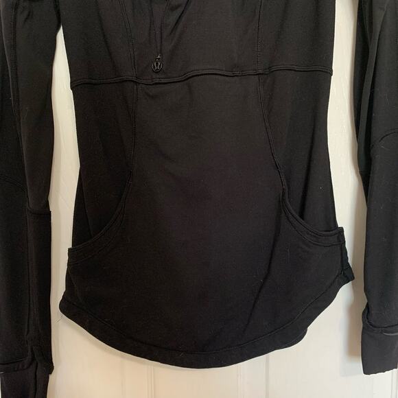 Lululemon Black Base Runner Half Zip Running Jacket Size 2 - Picture 4 of 10